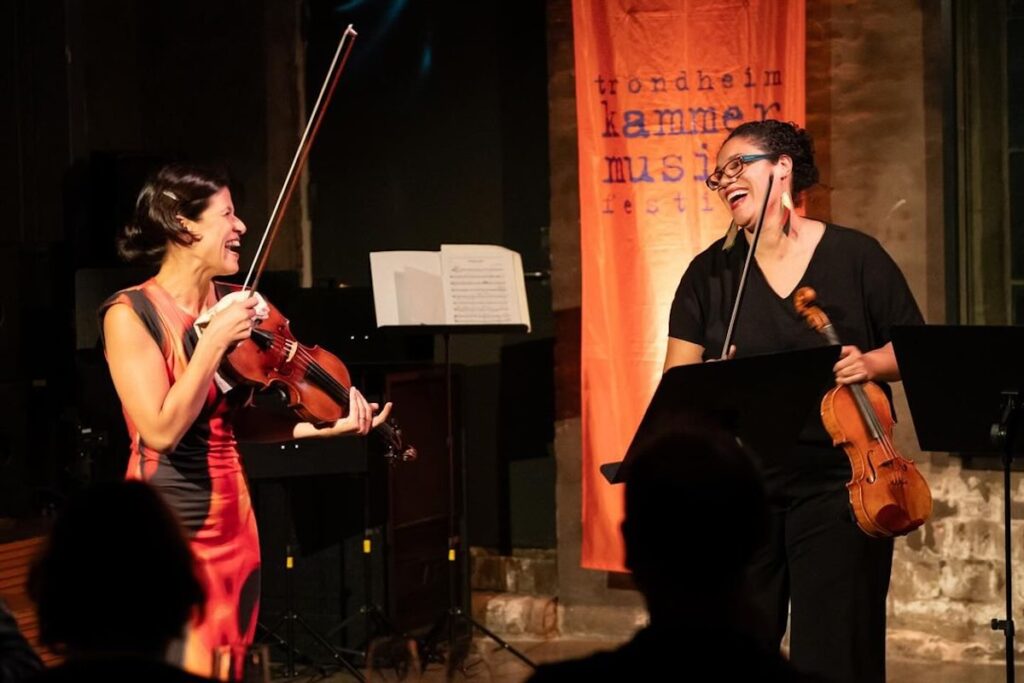 Elena Urioste and Jessie Montgomery at Kamfest 2024 -- Courtesy of artist