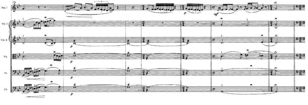 Excerpt from Hossein Alizādeh's "Ney-Navā" for ney and string orchestra