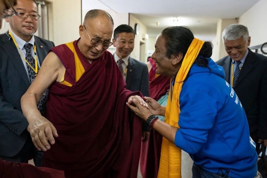 The 14th Dalai Lama and Choegyal -- Courtesy of artist