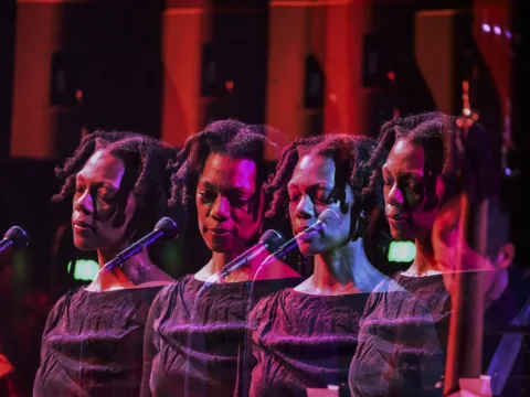 Camille Norment at Borealis 2026 -- Photo by Thor Brødreskift