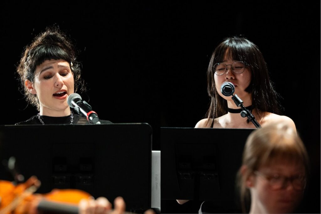 Eliza Bagg and Mingjia Chen perform in "The Interior Castle" by Wild Up -- Courtesy of Roy and Edna Disney CalArts Theater. Photo by Angel Origgi.