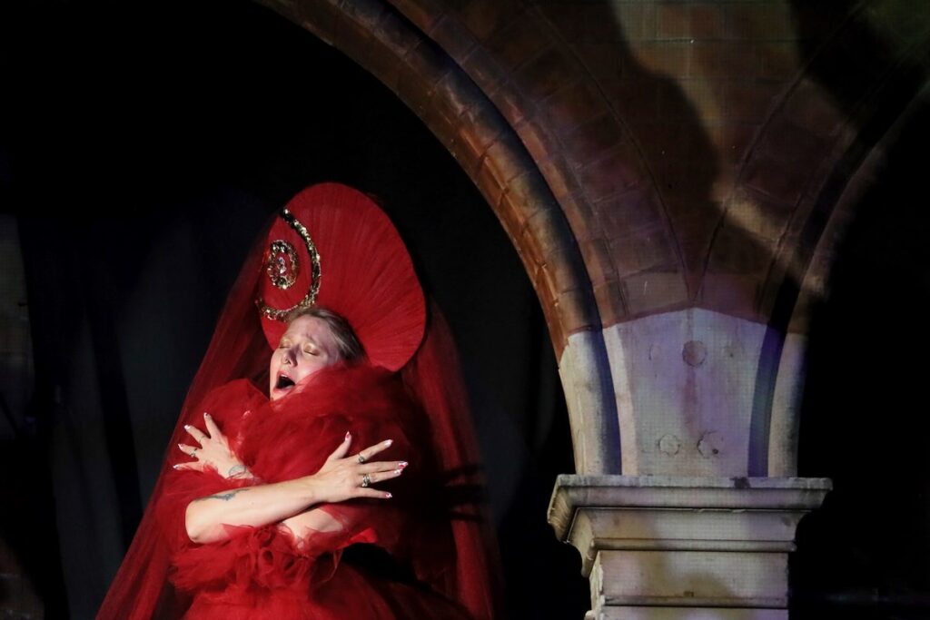 Laura Bowler in Nwando Ebizie's "Ecstasy of the Virtues" -- Photo by Claire Shovelton