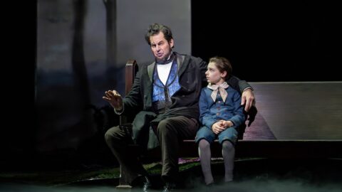 Peter Mattei as Lincoln and Everett Sobers as Willie Lincoln in Missy Mazzoli and Royce Vavrek's 