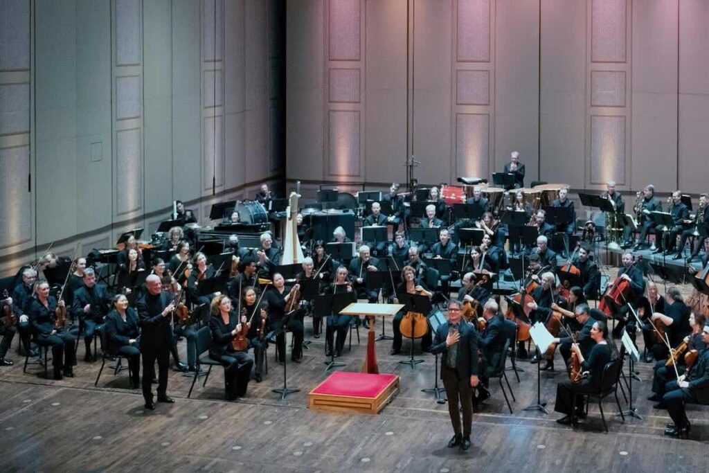 Rossen Milanov, Gregory Spears, and the Columbus Symphony Orchestra -- Photo by Randall Schlieber